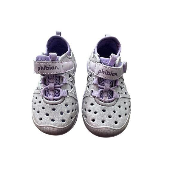 Phibian Kid's Purple Stride Rite Made 2 Play Sneaker Shoe Size 5 - Picture 6 of 10